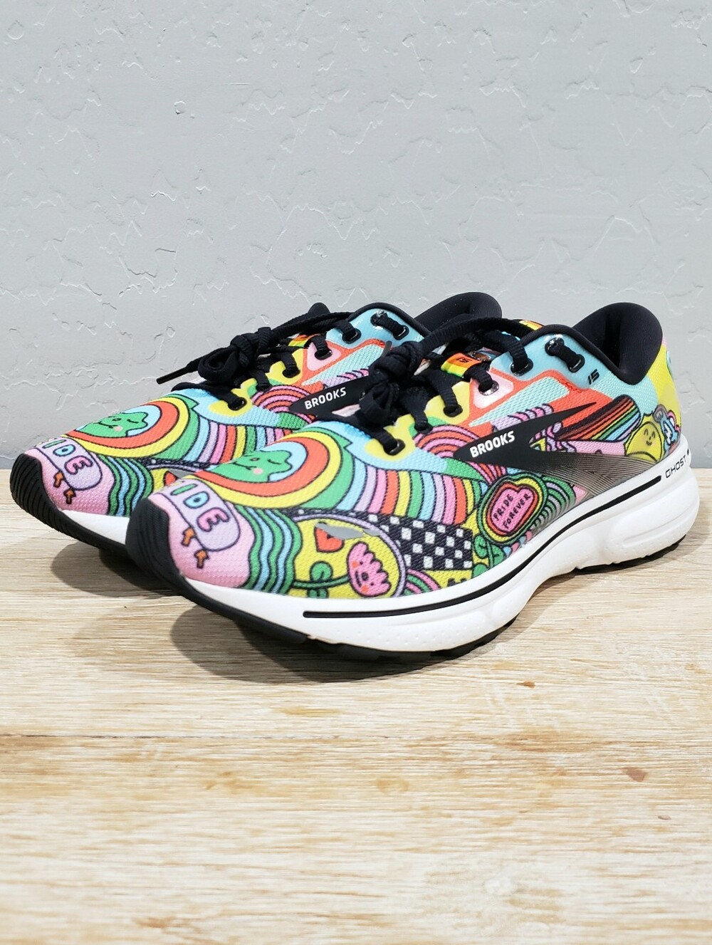 BROOKS Men's Ghost 15 Pride Running Shoes (8.5D/10W Women's) Multi-Colored